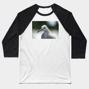 Snowy Egret Baseball T-Shirt